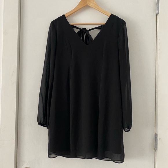 BCBG Black Chiffon Mini Dress - Picture 6 of 12